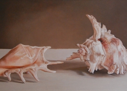 i duellanti olio su tela 40 x 80