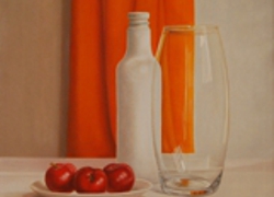 TRASPARENZE SULLA TAVOLA  olio su tela 40 x 50