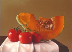 sulla mensola olio su tela 30 x 40