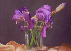 iris olio su tela 50 x 50