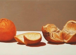 cuore di arancio olio su tela 40 x 80