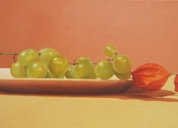 ombre sulla tavola olio su tela 20 x 40