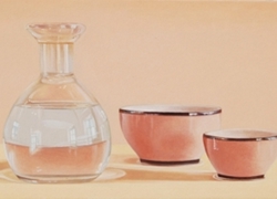 il sole dentro la stanza olio su tela 20 x 40