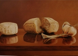 momento frugale olio su tela 40 x 70