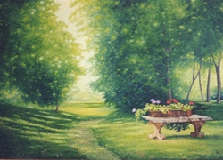 i due gerani olio su tela 30 x 50