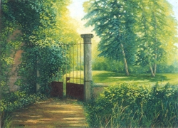 il cancello dimenticato olio su tela 60x 80