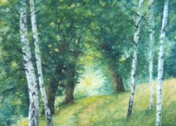incontro silenzioso olio su tela 35 x 45
